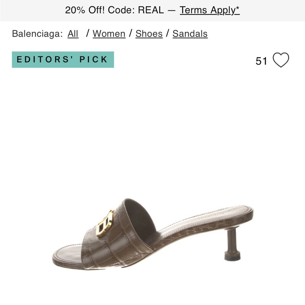 VGUC BALENCIAGA CROC-EMBOSSED GROUPIE SANDAL - Picture 9 of 10